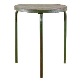 Round Industrial Coffee Table, 1950s For Sale