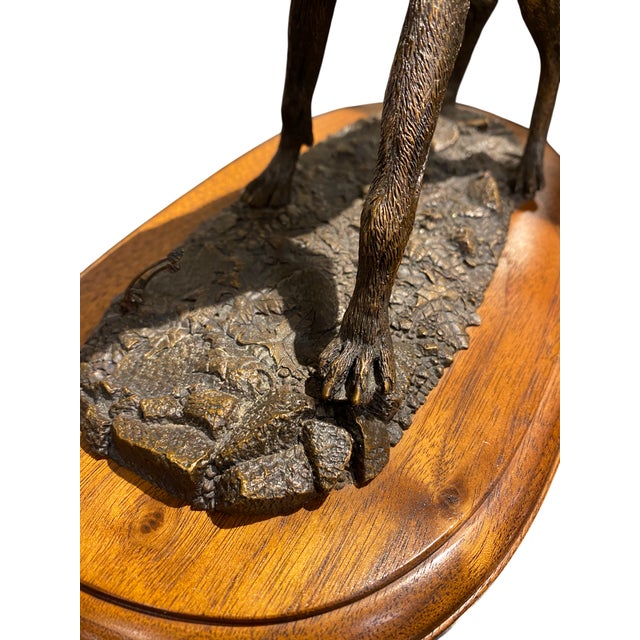 1990s Bronze Pointer Hunting Dog Sculpture by Parton, 1992 — Limited Edition For Sale - Image 5 of 9