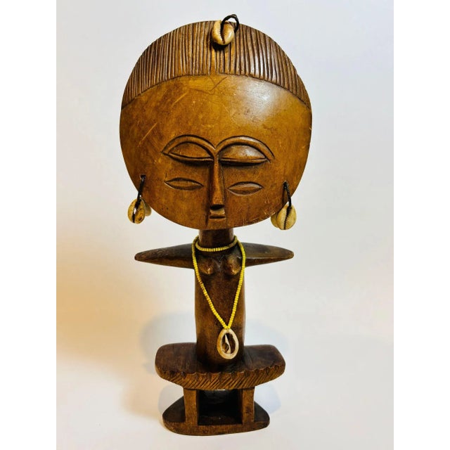 Ashanti Akua’ba Fertility Figure With Cowrie Shells, Ghana, Circa 1930 For Sale In Palm Springs - Image 6 of 12