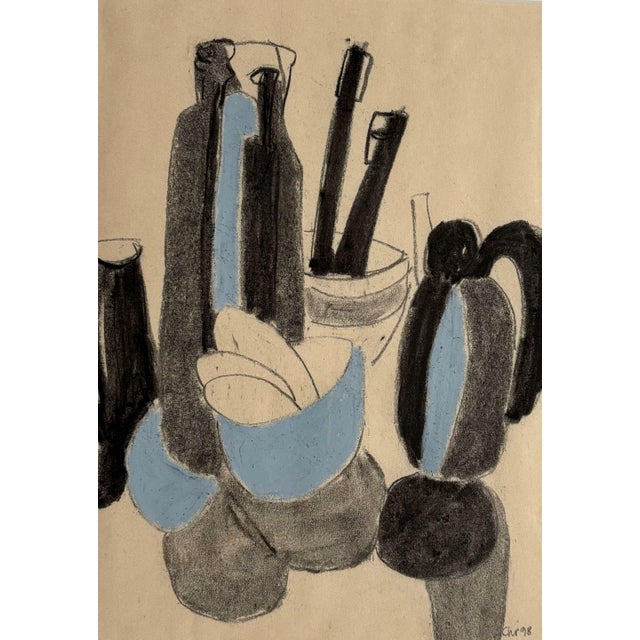 Chr, Untitled, 1998, Artwork on Paper, Chalk For Sale - Image 4 of 11