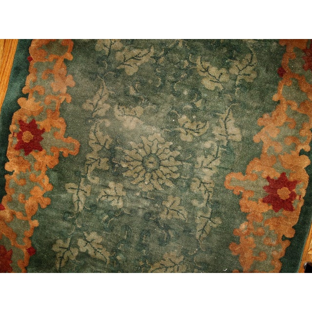 Art Deco 1920s Handmade Antique Art Deco Chinese Rug For Sale - Image 3 of 6
