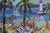 Yvon Grac, The Cros Dei Pin Beach at St. Jean Cap Ferrat, 1990s, Oil Painting on Canvas, Framed For Sale - Image 13 of 18