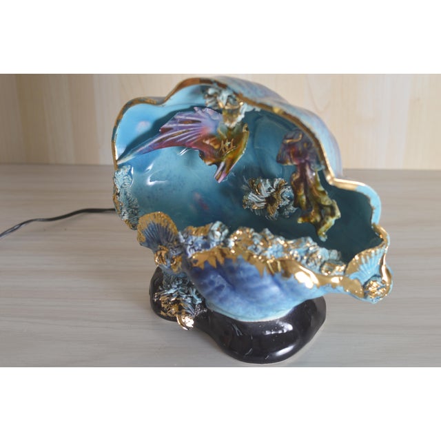 Vintage Kitsch Ceramic Lamp from Vallauris, France, 1960s For Sale - Image 6 of 11