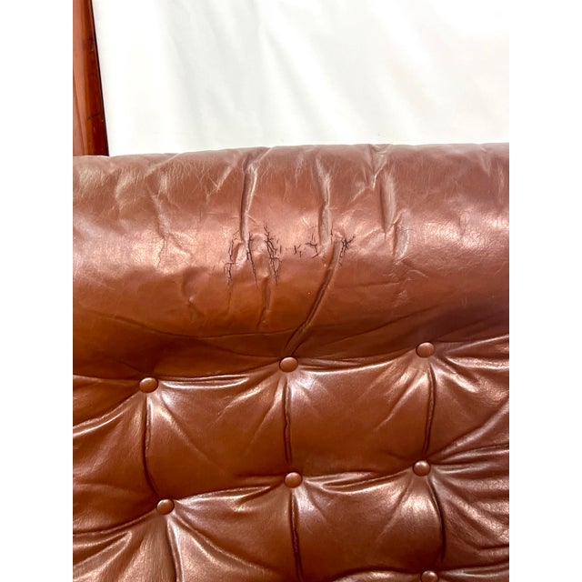 Ekornes Stressless Mid Century Chrome and Leather Lounge Chair and Ottoman For Sale In New York - Image 6 of 10