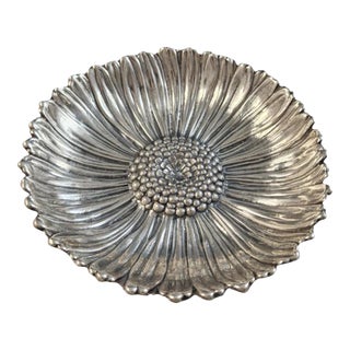 1990s "Buccellati Sterling Silver Daisy Bowl" Large For Sale