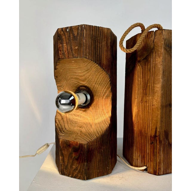 Brutalist Lamps attributed to Temde Leuchten, 1960s, Set of 2 For Sale - Image 3 of 11