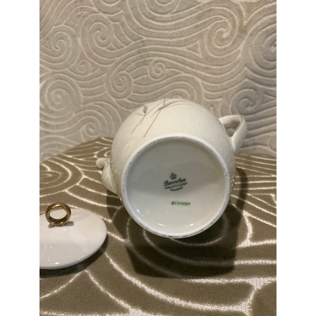 Mid-Century Modern Vintage Bareuther Waldsassen Bavaria Porcelain Floral Coffee Pot With Gold Accents For Sale - Image 3 of 4