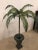 Vintage Hollywood Regency Palm Beach Metal Tole Palm Tree Urn Planter For Sale - Image 11 of 11