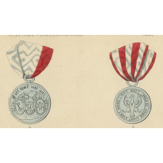 Plate LXXXV Free Cities and Swiss Confederation Medals, Wahlen, 1844 For Sale - Image 4 of 9