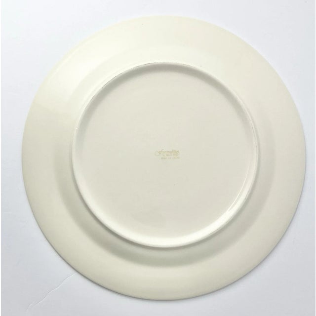 1990s Baum Brothers “Holly” Set of 7 Porcelain Christmas Dinner Plates For Sale - Image 4 of 5