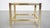 Vintage Hollywood Regency Side Table with Glass Top and Gold-Silver Mirror Edge For Sale - Image 5 of 12