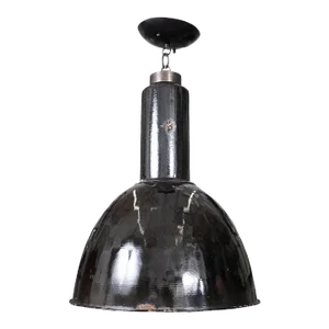 Industrial Style Enameled Pendant Fixture