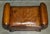 Antique Edwardian Sculptural Leather Scroll End Ottomans, 1910, Set of 2 For Sale - Image 4 of 18