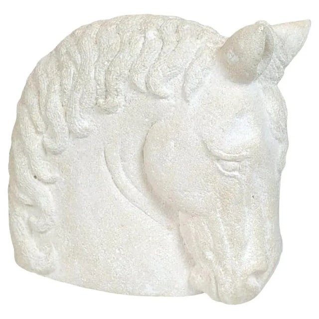 French Stone Horse Head, 1950s For Sale - Image 11 of 11