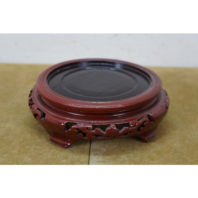 Metal Vintage Chinese Cloisonne Enameled Oxblood Ginger Jar Mantel Urn For Sale - Image 7 of 14