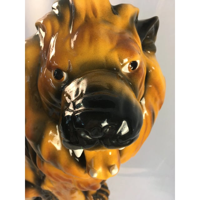 1960s Vintage Ceramic Lion For Sale - Image 5 of 9
