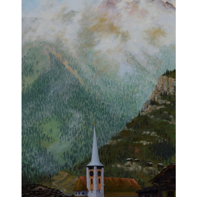 1970s Under the Matterhorn - Acrylic on Canvas For Sale - Image 5 of 6