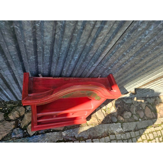 Folk Style Wooden Cabinet, 1950s-1960s For Sale - Image 4 of 10