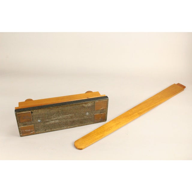 Fine Walnut Wood & Green Granite Custom Handcrafted Display Easel Picture Stand For Sale - Image 9 of 15