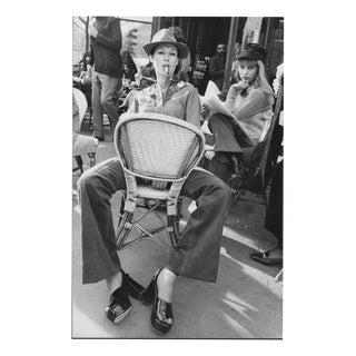 Gökşin Sipahioğlu, Women in Paris at the Café Aux Deux Amis, 1970, Black & White Photograph For Sale