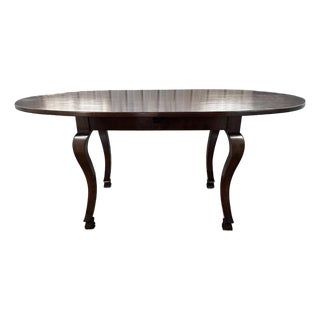 Holland MacRae Oval Walnut Hoof Foot Dining Table For Sale