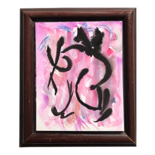 Abstract Ink/Watercolor Painting Original 8x12 by Erik Sulander For Sale