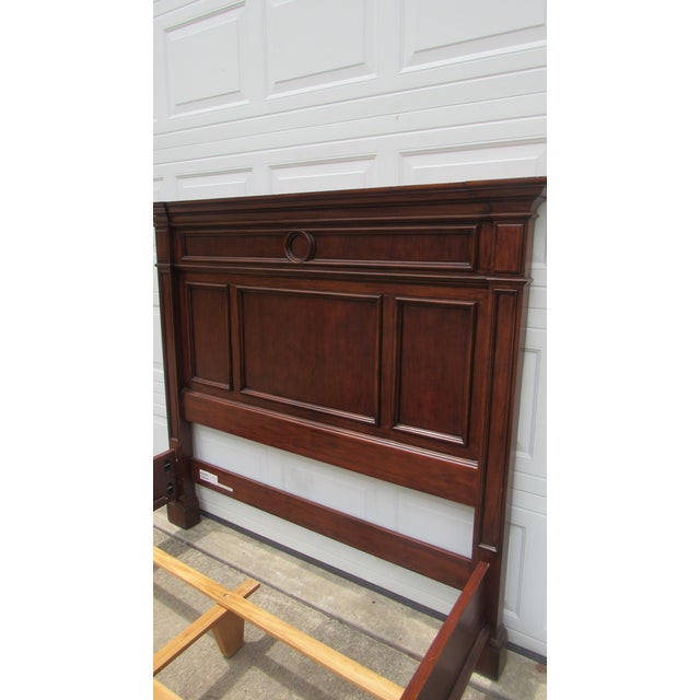 Ethan Allen Vintage Ethan Allen Cherry Queen Townhouse Designer Bed Beautiful Warwick For Sale - Image 4 of 9