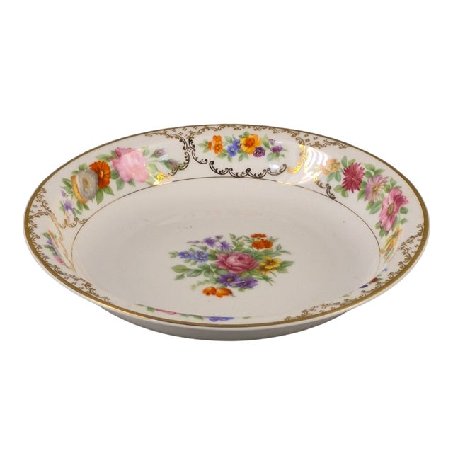 Vintage Seld Bavaria Rosenthal Porcelain Floral "Donatello" Serving Bowl For Sale - Image 6 of 6