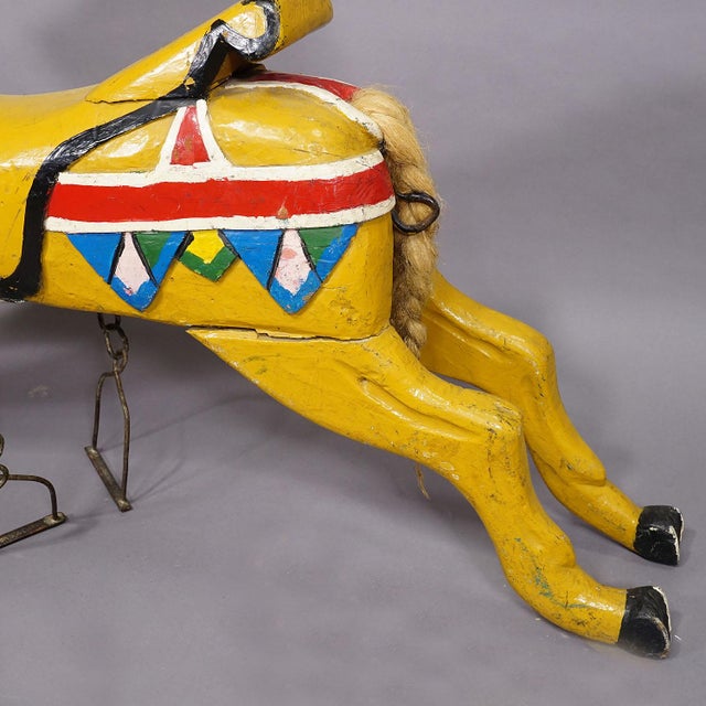 Early 20th Century Rare Antique Children Carousel Horse, Germany Early 20th Century For Sale - Image 5 of 10