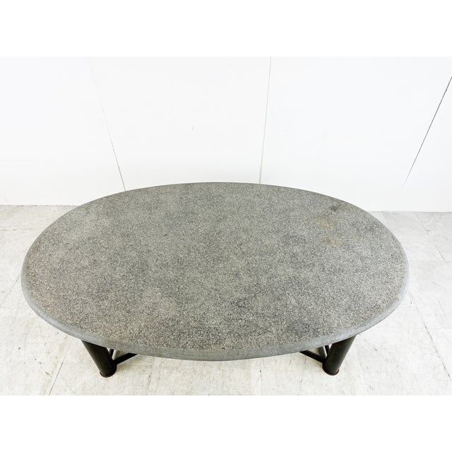 Oval Dining Table in the manner of Jan Vlug, 1970s For Sale - Image 4 of 11