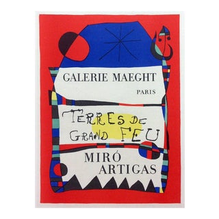 Joan Miro 53, Lithograph Terre De Grand Feu, Mourlot 1959 For Sale