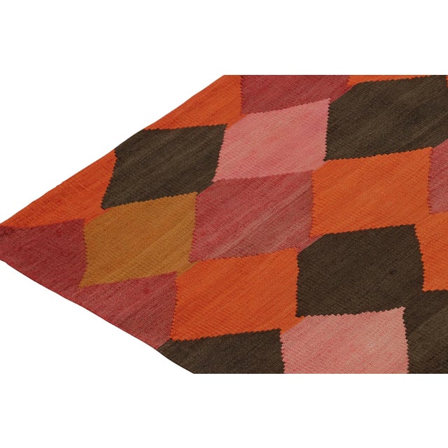 1950s Vintage Karadagh Persian Kilim in Polychromatic Geometric Pattern by Rug & Kilim For Sale - Image 5 of 7