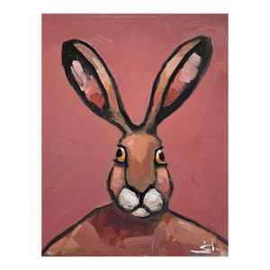 Hare Portrait Oil Painting by Vivek Mandalia