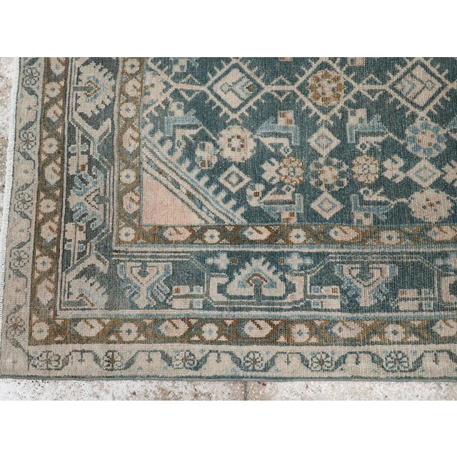 Mid 20th Century Galerie Shabab Collection Mid-20th Century Persian Malayer Throw Rug For Sale - Image 5 of 8