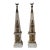 Antique 18th Century French Louis XVI White Marble Obelisks With Gilt Bronze Trophy Mounts - a Pair For Sale