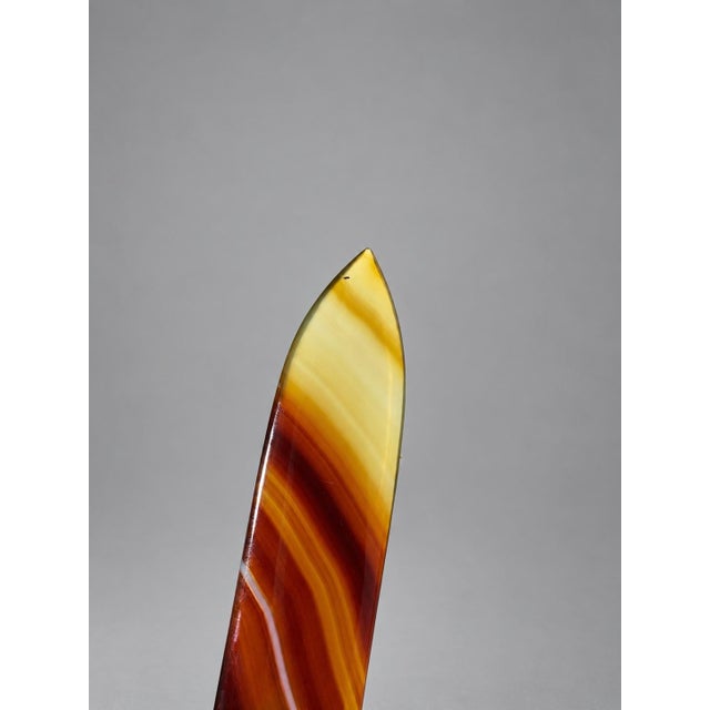 Golf Themed Scottish Banded Agate and Gilt-Metal Letter Opener, Circa 1880 For Sale In Providence - Image 6 of 6
