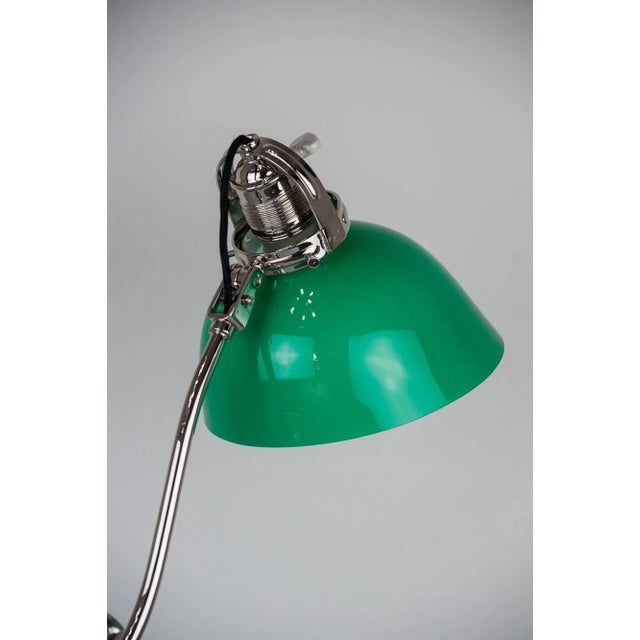 Art Deco Swivel Nickel & Glass Table Lamp, 1920s For Sale - Image 10 of 18