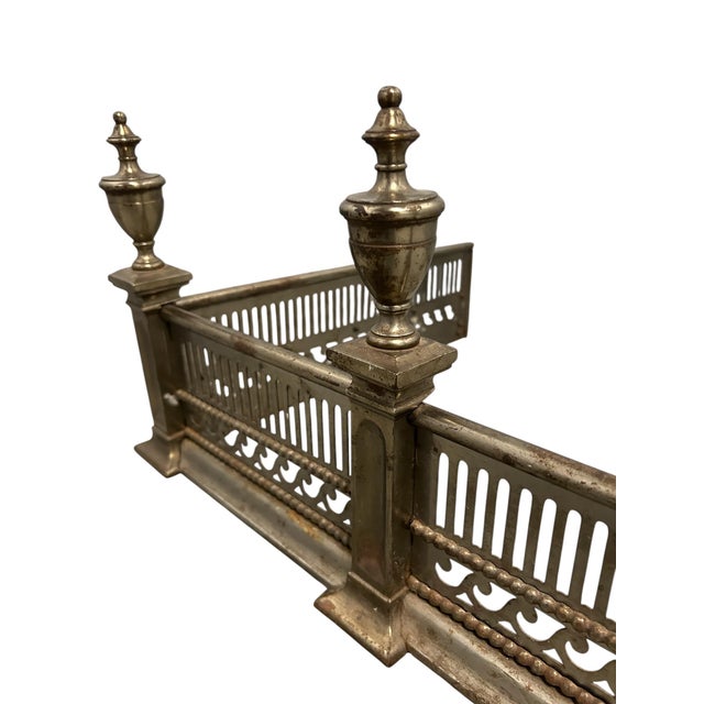 Large English George III-Style Steel Fire Fender, Ca.1880 For Sale - Image 4 of 7