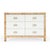Corfu 44 in. W Rectangular Rattan 6 Drawer Double Dresser, Antique Gold For Sale In Chicago - Image 6 of 11