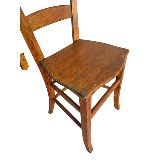 Early 20th Century Elm Wood Dining Chairs, 1890s, Set of 2 For Sale - Image 10 of 14