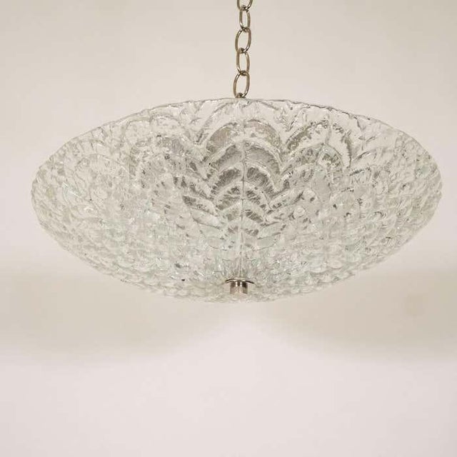 1960s Leaf Motif Glass Flush Mount For Sale - Image 10 of 12