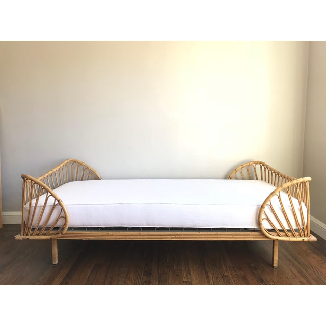 Vintage French Bamboo Rattan Daybed Chairish