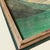 A beautiful mid-century oil on canvas scene of mountains and water in shades of green in original frame. Signed & dated.