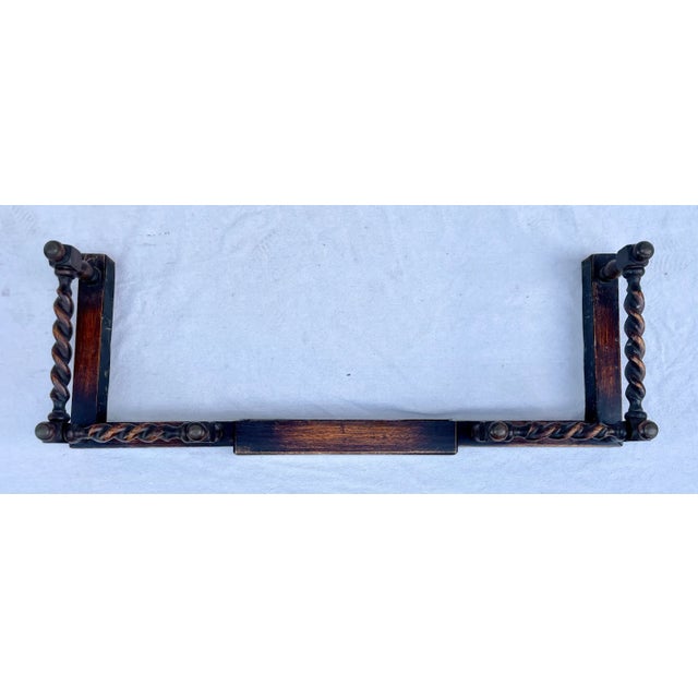 1800's Antique Turned Wood Fireplace Fender For Sale - Image 4 of 12