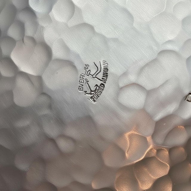 Mid-Century Modern Vintage Hand-Hammered Aluminum Bamboo Serving Tray — Asian Revival Style (14” X 9.25”) For Sale - Image 3 of 6