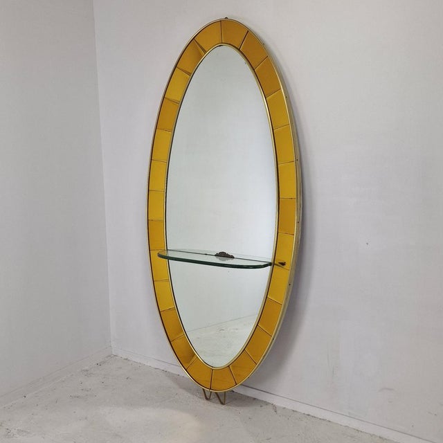 Large Cristal Art Mirror with Console Table, 1950s For Sale - Image 15 of 15