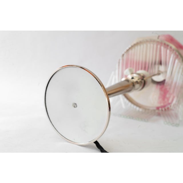 Art Deco Nickel-Plated Table Lamp with Glass Shade from Palme Koenig, 1920s For Sale - Image 14 of 18
