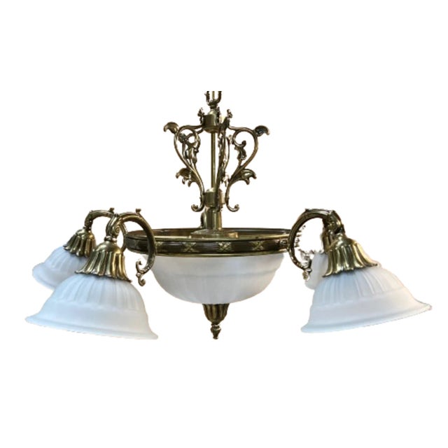 Introducing the exquisite Crystal Chandelier with 5 arms and a lower ceiling with two more lights, a stunning addition to...