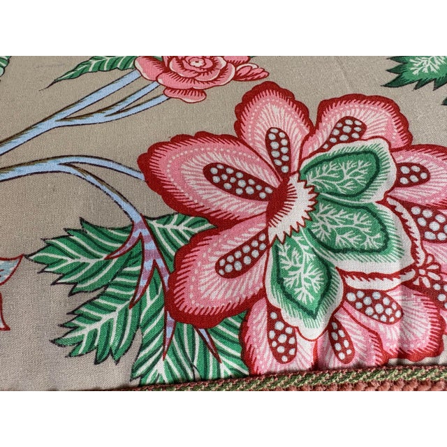 Textile Vintage Brunschwig & Fils Tasseled Floral Pillows/a Pair For Sale - Image 7 of 11