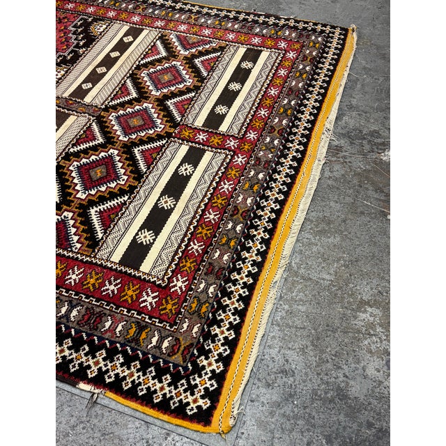 7ft 2in X 10ft 8in Taznakht Berber Flat Weave Area Rug For Sale - Image 4 of 12